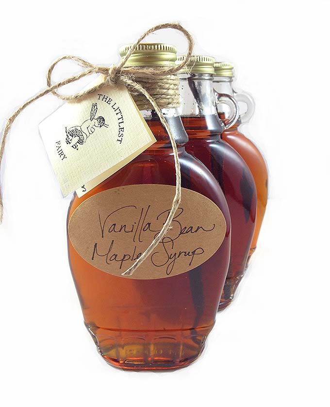 You'll love this quick, easy recipe: Vanilla Bean Maple Syrup made from pure maple syrup and vanilla beans.