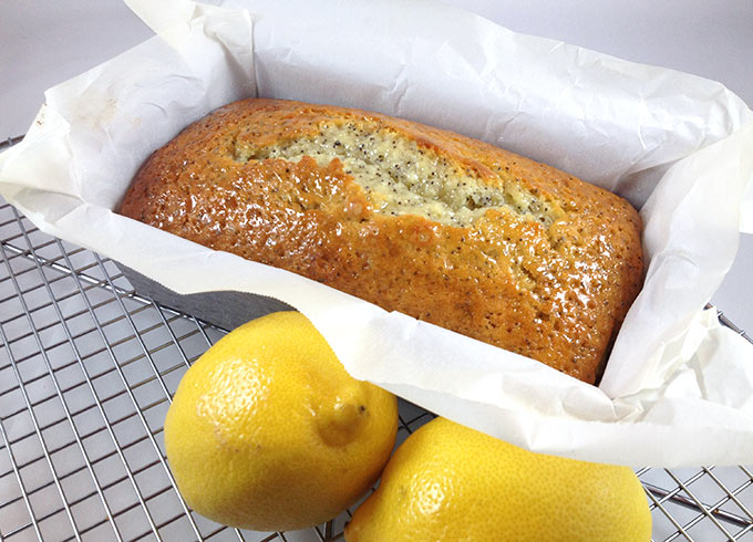 The crackly almond glaze sets this Lemon Poppy Seed Bread recipe apart.