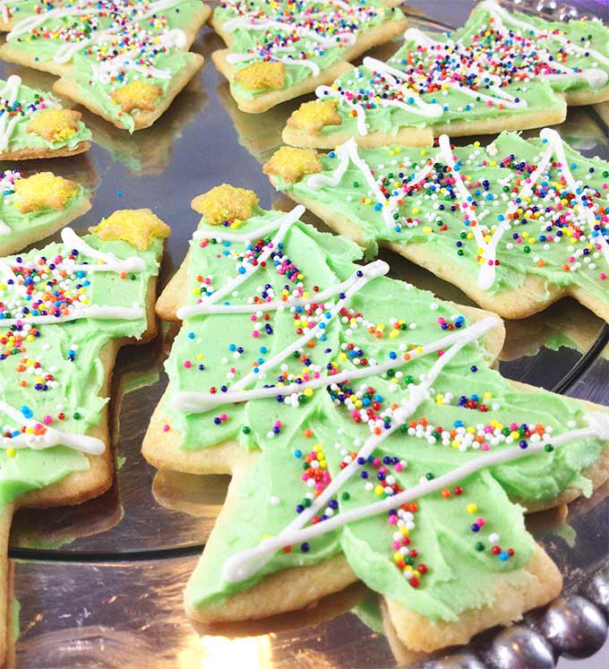 Gorgeous Christmas roll out cookies. Just seven ingredients. Light, crisp and buttery. These will disappear fast.