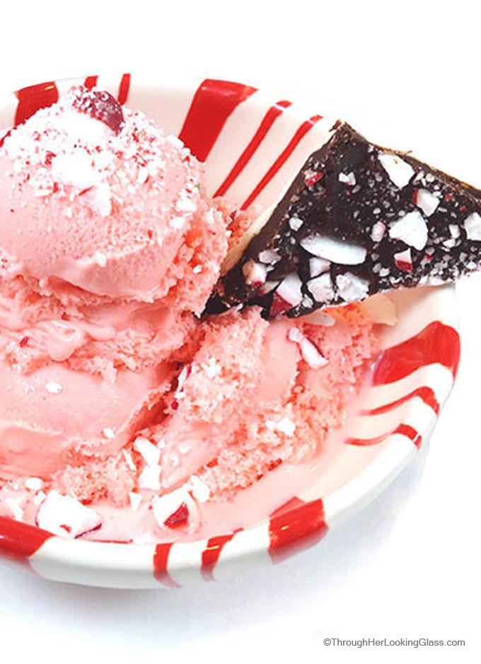Peppermint Stick Ice Cream: the happy ice cream flavor that says little kid birthday parties, Christmas and other fun occasions.