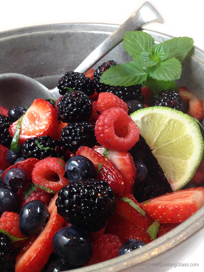 Grand Marnier Berry Salad is beautiful, refreshing and light. Perfect for picnics, potlucks and barbecues. Summer berries make a beautiful presentation.