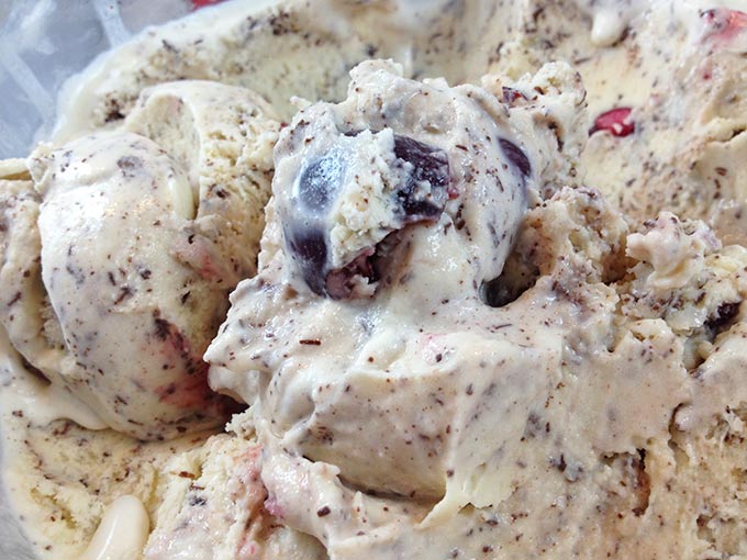 Ben & Jerry's Cherry Garcia Ice Cream is packed with grated chocolate and fresh cherries! A delicious ice cream for all the chocolate and cherry lovers!