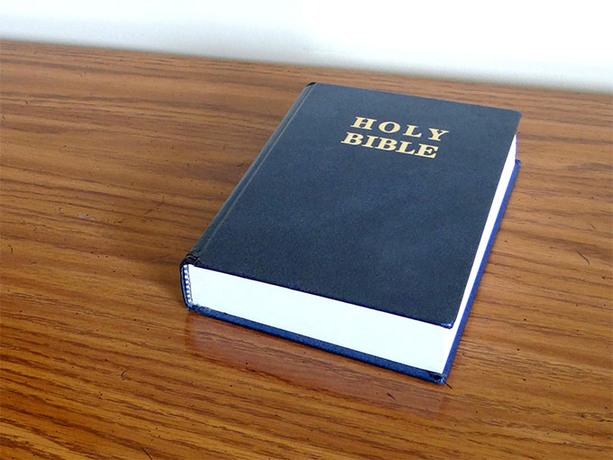 I'm Not Bitter or Anything. Then the pastor grabbed an enormous black study Bible from his bag, brandished it above his head. This… is my… spiritual WEAPON!