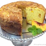 Fresh Peach Pound Cake. Ripe peaches, butter, sour cream, vanilla & almond extracts give exceptional flavor! Buttery southern peach pound cake to die for.