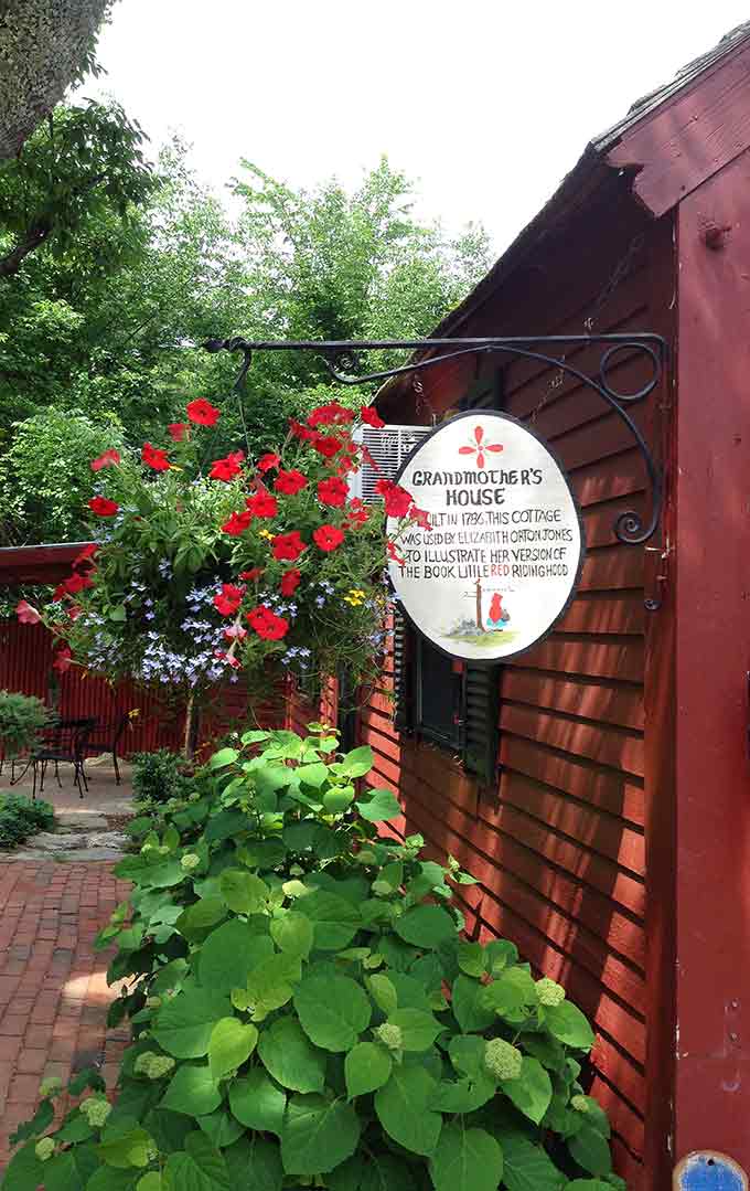Pickity Place, quaint New England destination/restaurant. Chosen by Elizabeth Orton Jones as the model for illustrations in Little Red Riding Hood in 1948.