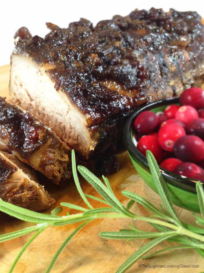 Slow Cooker Cranberry Crusted Dijon Pork Roast Recipe - Through Her Looking  Glass