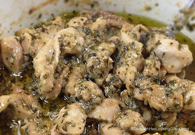 Chicken Scampi Recipe: easy, company-worthy dinner for any night of the week. Garlic, olive oil and herbs smother boneless chicken for a delicious, flavorful meal!