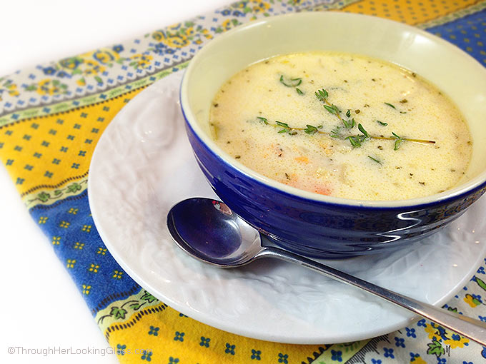 Simon Pearce Vermont Cheddar Soup: cheddar cheese, thyme, carrots, onions, celery, butter, garlic. Creamy cheddar soup recipe from Simon Pearce Restaurant.