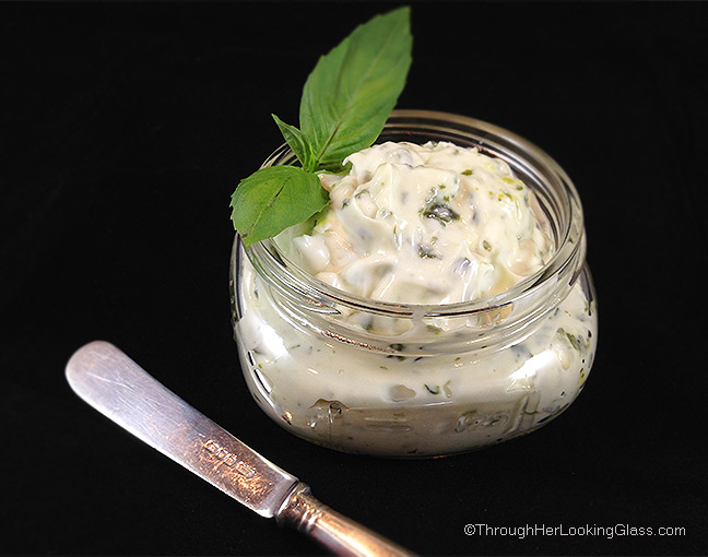 Basil Pesto Mayonnaise Through Her Looking Glass