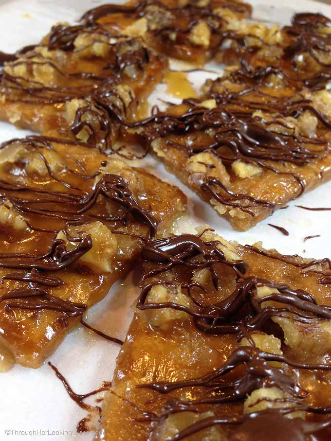 Chocolate Drizzled Toffee Squares: incredibly addictive and seriously one of the easiest bars you'll ever make. Just five ingredients you probably already have on hand.