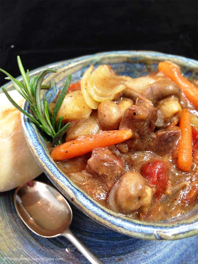 Tender and delicious, Poor Man's Beef Stew cooks for just 2 hours w/out browning the beef first! You'll be delighted with this quick, flavorful & easy stew.