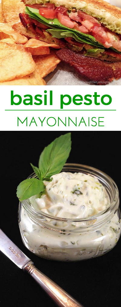 Basil Pesto Mayonnaise - Through Her Looking Glass