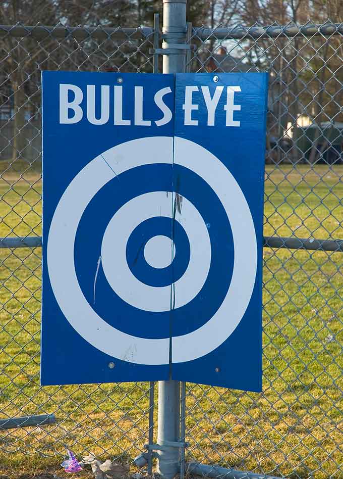 Bullseye: true story. I get such a kick writing about things that actually happen. This actually happened to dear friends of mine, and you just can't make this stuff up.