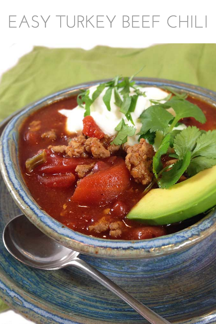 Easy Turkey Beef Chili is that it's so quick and easy to make. I can have dinner on the table in less than half an hour.