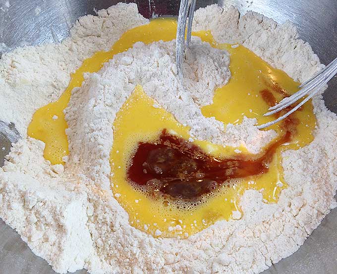 The ingredients for this homemade pie crust for this Italian ricotta cheesecake recipe