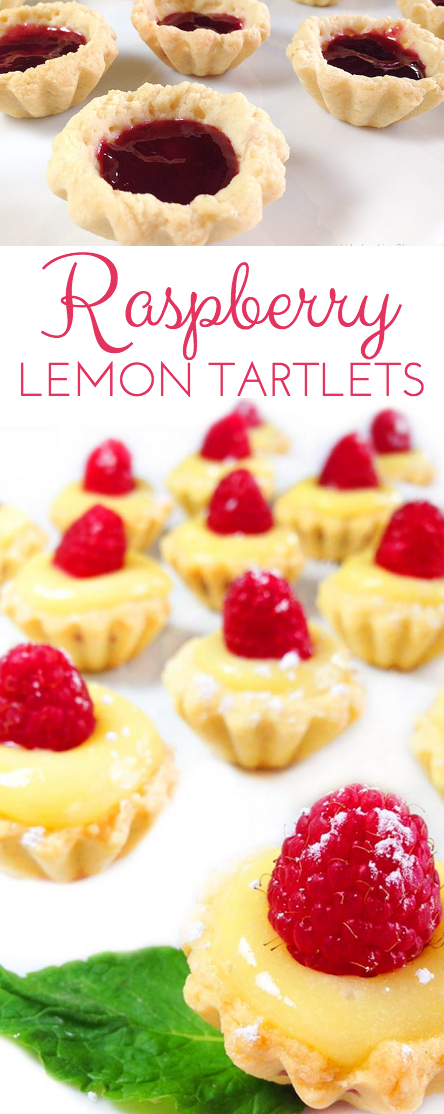 Irresistible Raspberry Lemon Tartlets. Crunchy, light tart shells layered with seedless raspberry jam, lemon curd and fresh raspberries. Need I say more?