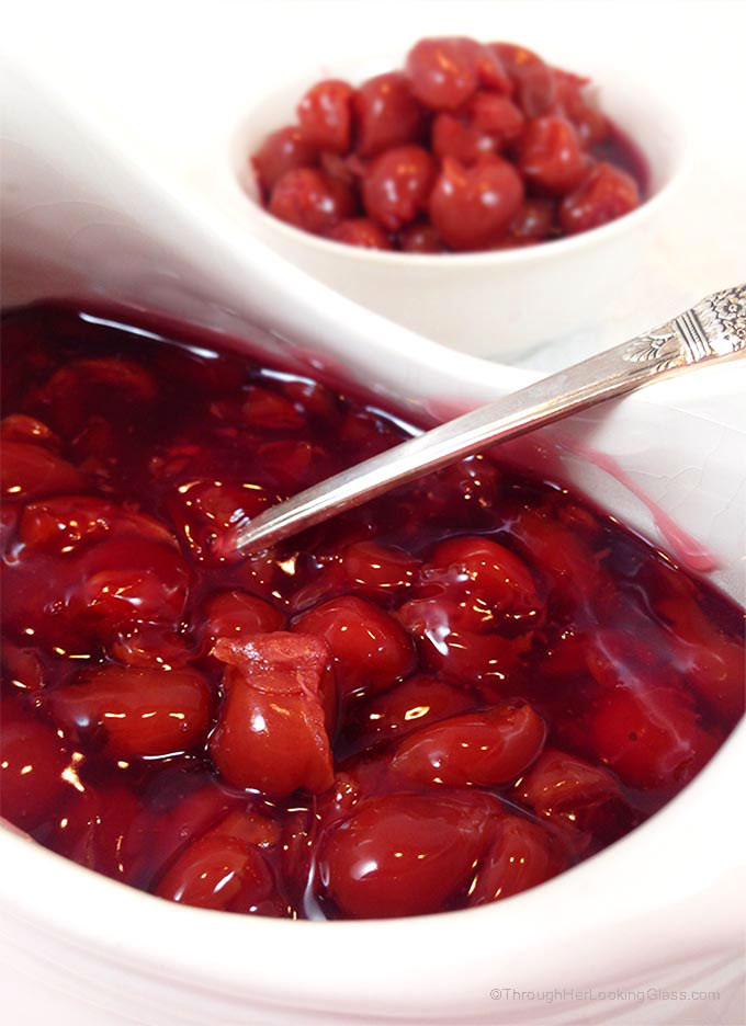 Classic Red Tart Cherry Compote is a delicious homemade cherry sauce made from tart cherries. Use on ice cream, cake, yogurt, ham, pork. Or by the spoonful!