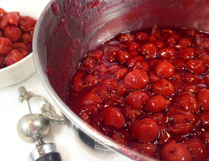 Classic Red Tart Cherry Compote is a delicious homemade cherry sauce made from tart cherries. Use on ice cream, cake, yogurt, ham, pork. Or by the spoonful!