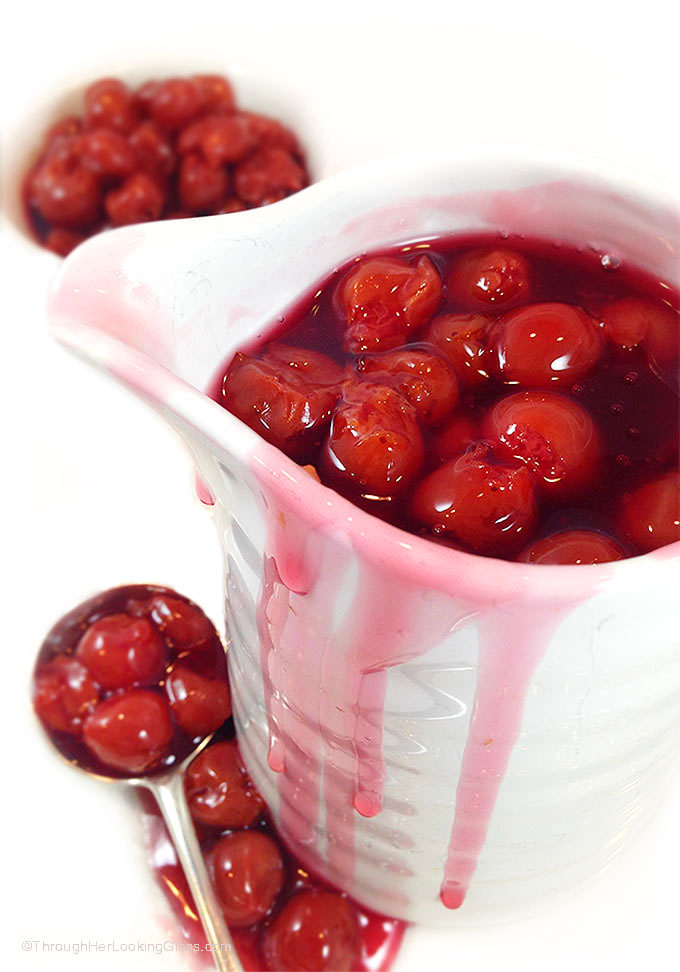 Classic Red Tart Cherry Compote is a delicious homemade cherry sauce made from tart cherries. Use on ice cream, cake, yogurt, ham, pork. Or by the spoonful!