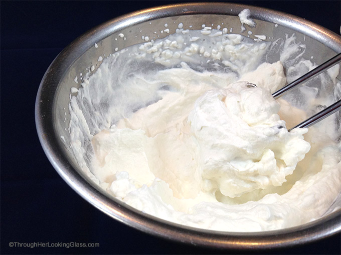 Sweet (Stabilized) Stiff Whipped Cream. What's the secret ingredient whipped cream that keeps its shape for days and in the heat? Easy recipe here!