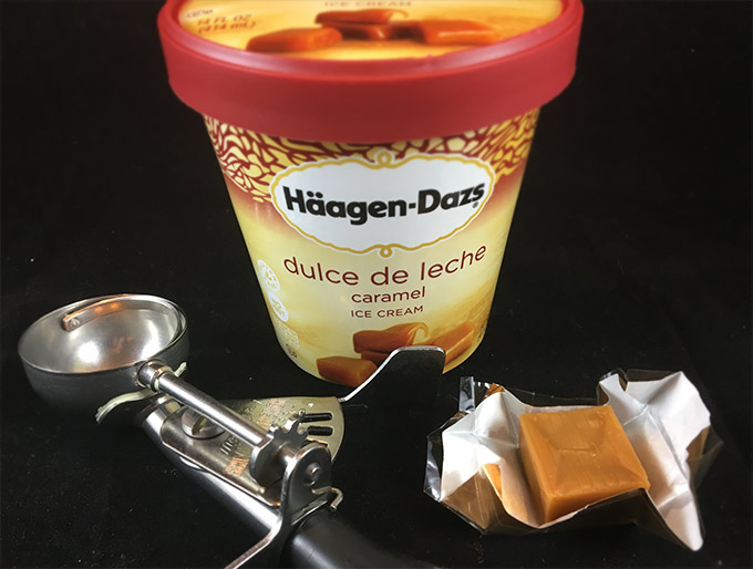 Indulgent Dulce de Leche Ice Cream by Häagen-Dazs. Creamy caramel ice cream with intense flavor & caramel ripples! Find your #Aah! #Ad #Collective Bias