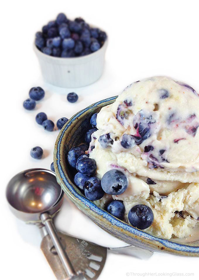 Wild Maine Blueberry Ice Cream. Nothing more refreshing on a sweltering August day than wild blueberry ice cream.