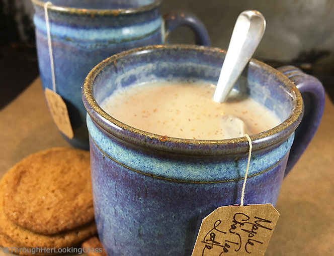 Maple Chai Tea Latte is a spicy, comforting hot drink for chilly winter days. Chai tea leaves are steeped in milk with pure vanilla & maple syrup!