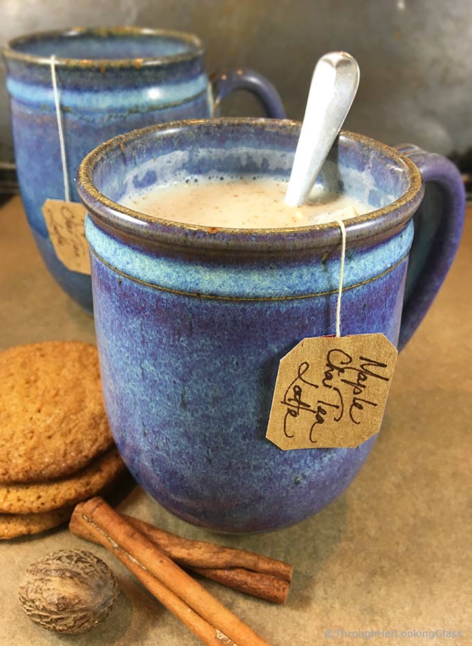 Maple Chai Tea Latte is a spicy, comforting hot drink for chilly winter days. Chai tea leaves are steeped in milk with pure vanilla & maple syrup!