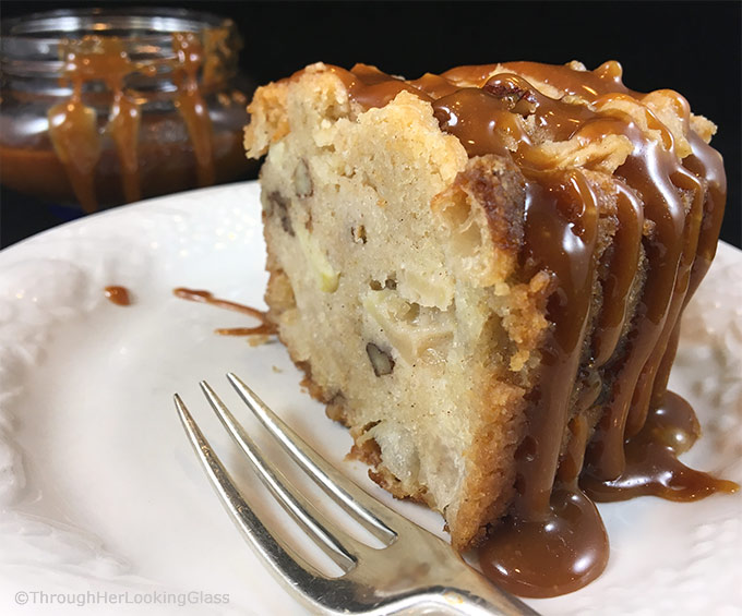 This moist made-from-scratch Salted Caramel Apple Cake is packed with fresh apples and real ingredients. You'll be surprised how easy it is to make.
