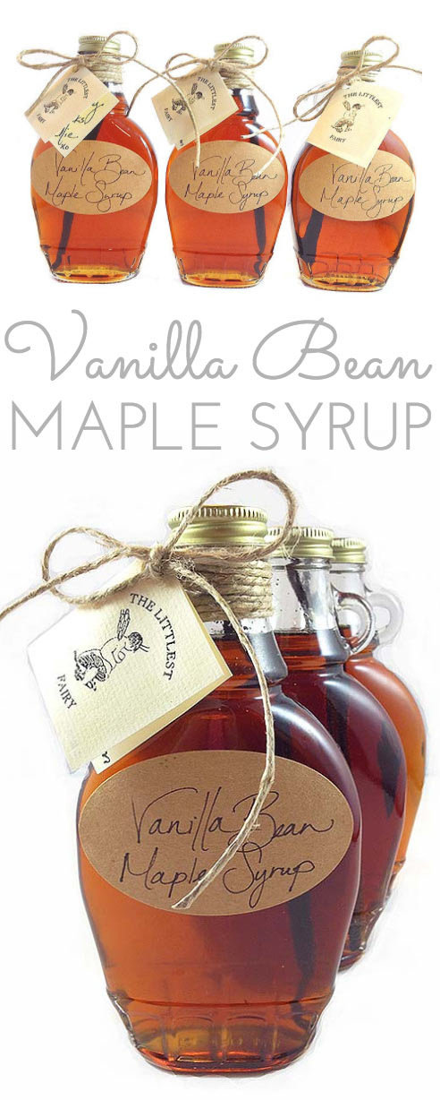 You'll love this quick, easy recipe: Vanilla Bean Maple Syrup made from pure maple syrup and vanilla beans.