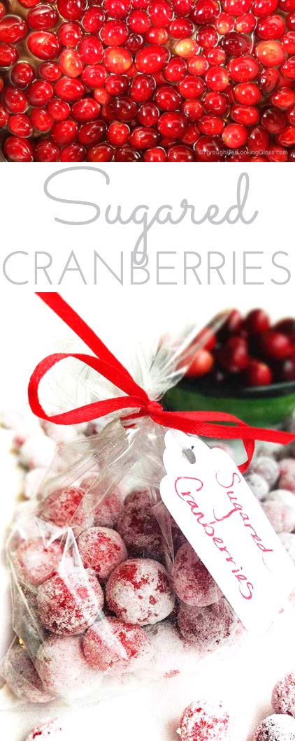 Festive Sugared Cranberries. Bursting w/flavor that pops in your mouth. Sweet & tart. Tangy & addictive. Perfect cheesecake garnish, snack, stocking stuffer or gift. Pretty and delicious on the cheese tray.