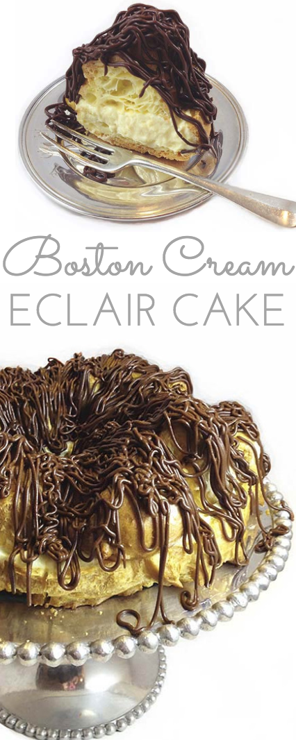 Boston Cream Eclair Cake: you just gotta love Boston! Delicious pastry cake, surprisingly simple to make.