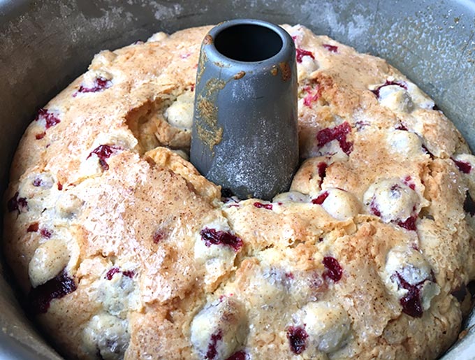 Gingerbread Bundt Cake with Sugared Cranberries