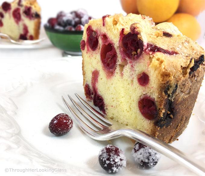 Sugared Cranberry Pound Cake. From-scratch, buttery almond-flavored pound cake is studded with sugared cranberries for a sweet and tart treat that's irresistible on your holiday dessert table