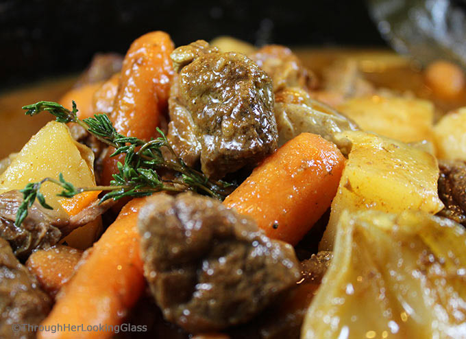 New England Beef Stew. Hearty and tender beef stew cooks all day long in the crockpot. Rich gravy and tender beef and vegetables. Best beef stew ever!