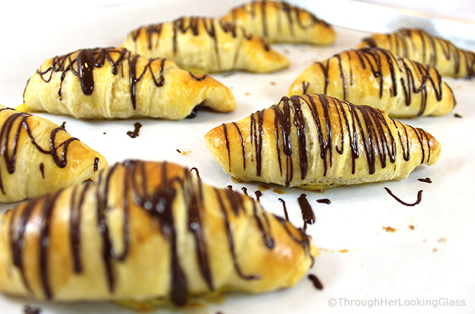 Pain Au Chocolat (Chocolate Croissant Recipe): Light, flaky, chocolate-filled buttery croissants with chocolate drizzle. Impressive bakery-style pastries.