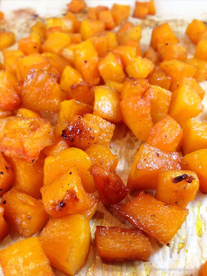 Maple Glazed Roasted Butternut Squash - Through Her Looking Glass