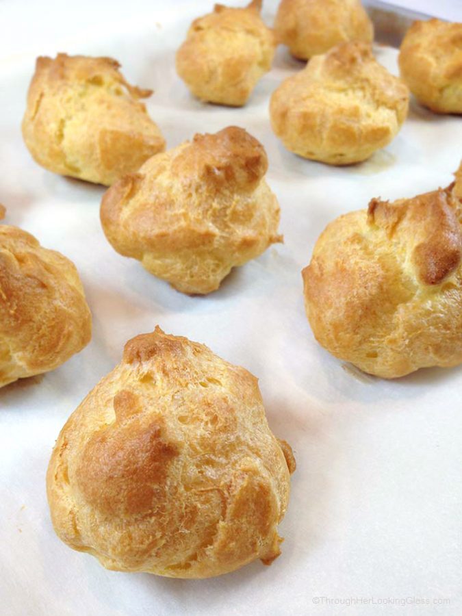 Lemon Curd Whipped-Cream Filled Easy Cream Puffs - Through Her Looking ...